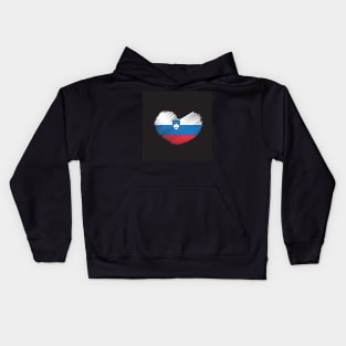 Slovenia Heart Flag Design Kids Hoodie